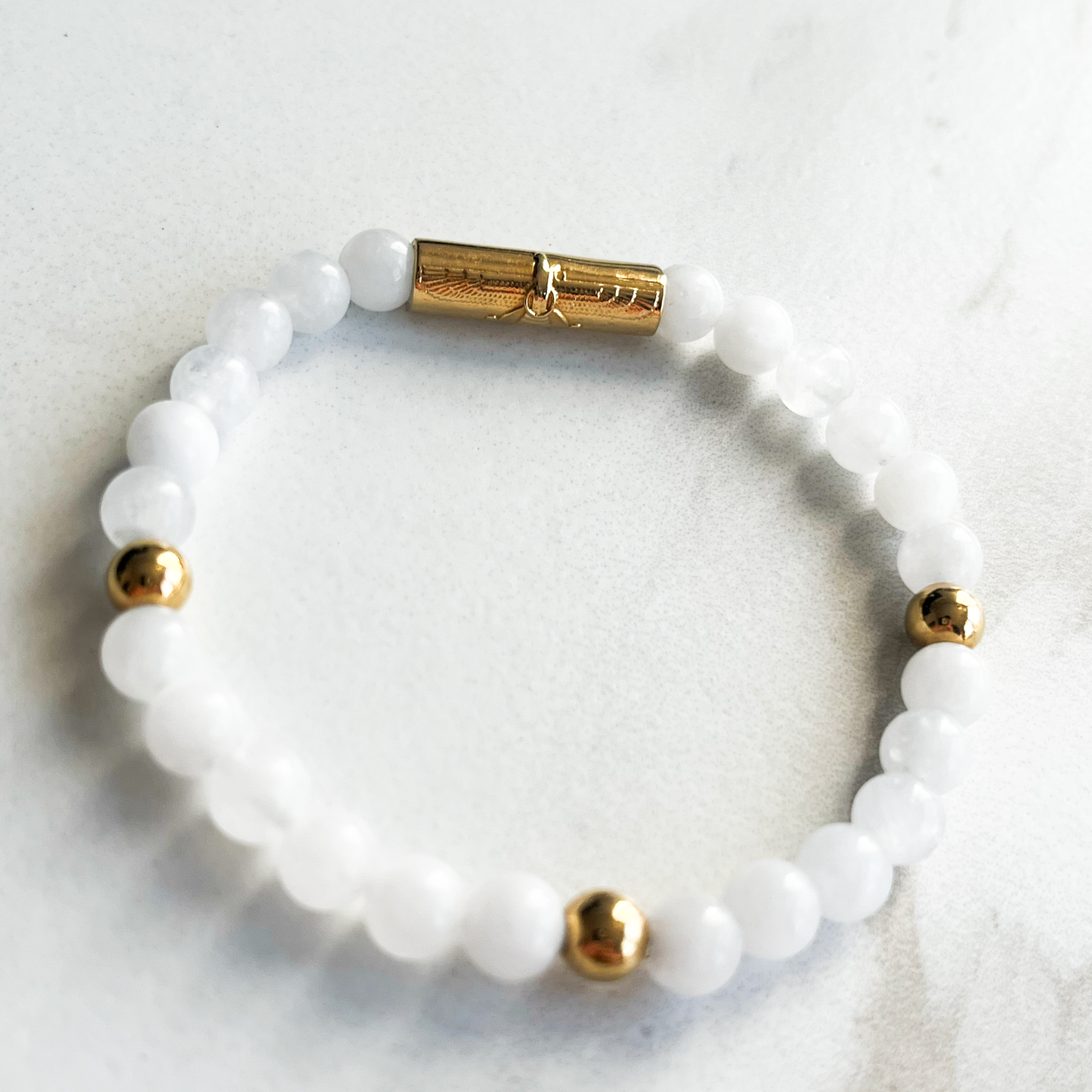 18 Karat Farvahar Persian Bracelet White Jade